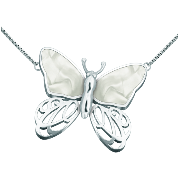 Colgante Art Nouveau de plata y nácar "Mariposa"Referencia: CO1618Colgante Mariposa Art Nouveau fabricada en plata de ley y acero.Piezas de museo inspiradas en las obras mas representativas del movimiento Art Nouveau y Art Déco, y del modernismo de finales del siglo XIX y principios del siglo XX.