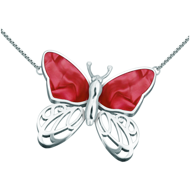 Pendentif Art Nouveau en argent et nacre "Papillon"Referencia: CO1618Pendentif papillon Art Nouveau en argent sterling et acier.Pièces de musée inspirées des œuvres les plus représentatives des mouvements Art nouveau et Art déco, et du modernisme de la fin du XIXe siècle et du début du XXe siècle.