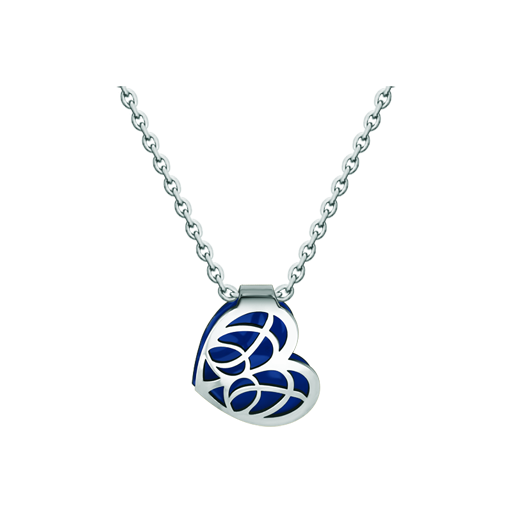 Pendentif en argent "Coeur Art Nouveau"Referencia: CO1895Pendentif en forme de cœur ajouré Art Nouveau en argent sterling émaillé.