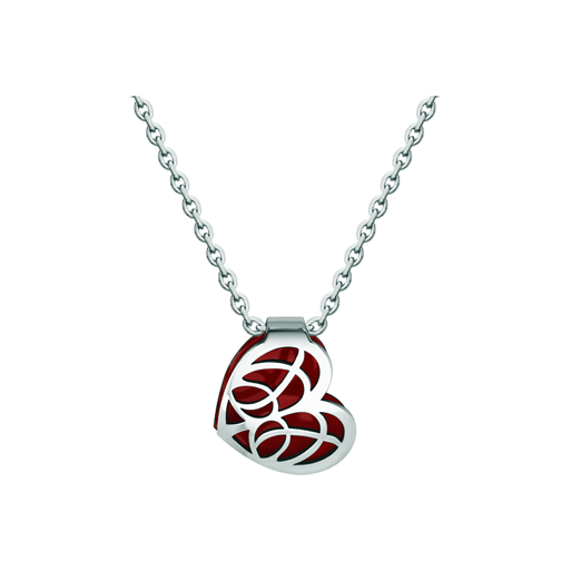 Silberanhänger "Jugendstil Herz"Ref. Code: CO1895Durchbrochener Jugendstil-Herzanhänger aus emailliertem Sterlingsilber.