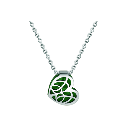 Silberanhänger "Jugendstil Herz"Ref. Code: CO1895Durchbrochener Jugendstil-Herzanhänger aus emailliertem Sterlingsilber.