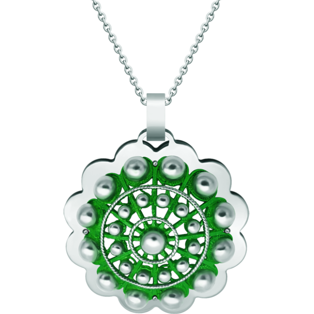 Colgante de plata "Botón Charro clásico esmaltado"Referencia: CO1919Colgante fabricado en plata de ley esmaltada al horno y acero pulido suave al tacto.