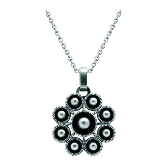 Silver pendant "Charro Button"Ref. code: CO1961Pendant made of baked enameled sterling silver and polished steel smooth to the touch.