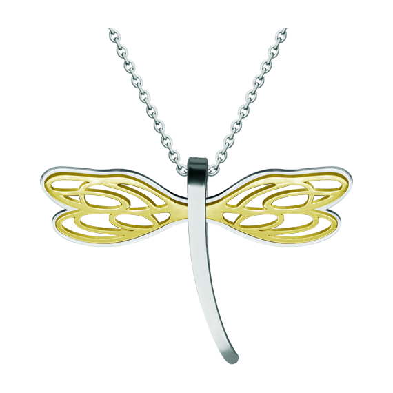 Pendentif libellule Art Nouveau plaqué orReferencia: CO1966Pendentif en acier inoxydable poli, lisse au toucher et plaqué or.Pièces de musée inspirées des œuvres les plus représentatives des mouvements Art nouveau et Art déco, et du modernisme de la fin du XIXe siècle et du début du XXe siècle.