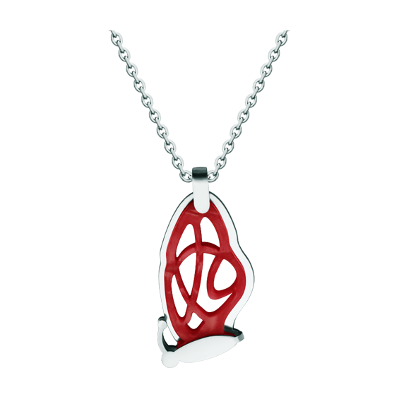 Pendentif papillon Art Nouveau en acier et nacreReferencia: CO1971Pendentif en acier poli lisse et cellulose de nacre.Pièces de musée inspirées des œuvres les plus représentatives des mouvements Art nouveau et Art déco, et du modernisme de la fin du XIXe siècle et du début du XXe siècle.