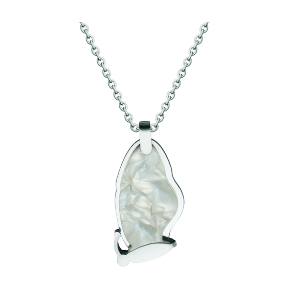 Pendentif papillon Art déco en acier et nacreReferencia: CO1972Pendentif en acier poli lisse et cellulose de nacre.Pièces de musée inspirées des œuvres les plus représentatives des mouvements Art nouveau et Art déco, et du modernisme de la fin du XIXe siècle et du début du XXe siècle.