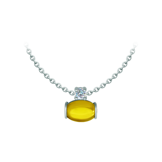 Silberanhänger mit Moissanit und ovalem FarbglasRef. Code: CO1995Anhänger aus Sterlingsilber mit einem 14x10 mm großen farbigen Kristallcabochon und einem 5 mm großen Moissanit im Brillantschliff.Moissanit ist ein im Labor hergestellter Edelstein, der aufgrund seiner Schönheit und seiner einzigartigen Eigenschaften einen besonderen Platz in der Schmuckherstellung einnimmt. Er besticht durch seinen diamantenähnlichen Glanz und seine hohe Festigkeit (9,25 auf der Mohs-Skala).Ursprünglich wurde er Ende des 19. Jahrhunderts in einem Meteoriten entdeckt, und dieser 