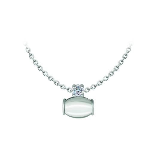 Anhänger aus Sterlingsilber mit Bergkristall und MoissanitRef. Code: CO1995Anhänger aus Sterlingsilber mit einem 14x10 mm großen farbigen Kristallcabochon und einem 5 mm großen Moissanit im Brillantschliff.Moissanit ist ein im Labor hergestellter Edelstein, der aufgrund seiner Schönheit und seiner einzigartigen Eigenschaften einen besonderen Platz in der Schmuckherstellung einnimmt. Er besticht durch seinen diamantenähnlichen Glanz und seine hohe Festigkeit (9,25 auf der Mohs-Skala).Ursprünglich wurde er Ende des 19. Jahrhunderts in einem Meteoriten entdeckt, und dieser 