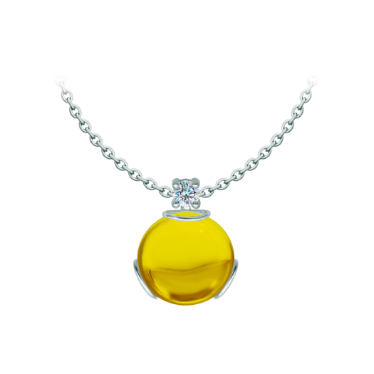 Silberanhänger mit Moissanit und geschliffenem Cabochon-GlasRef. Code: CO1997Anhänger aus Sterlingsilber mit einem 18x18 mm großen farbigen Glascabochon und einem 5 mm großen Moissanit im Brillantschliff.Moissanit ist ein im Labor hergestellter Edelstein, der aufgrund seiner Schönheit und seiner einzigartigen Eigenschaften einen besonderen Platz in der Schmuckherstellung einnimmt. Er besticht durch seinen diamantenähnlichen Glanz und seine hohe Festigkeit (9,25 auf der Mohs-Skala).Ursprünglich wurde er Ende des 19. Jahrhunderts in einem Meteoriten entdeckt, und dieser 