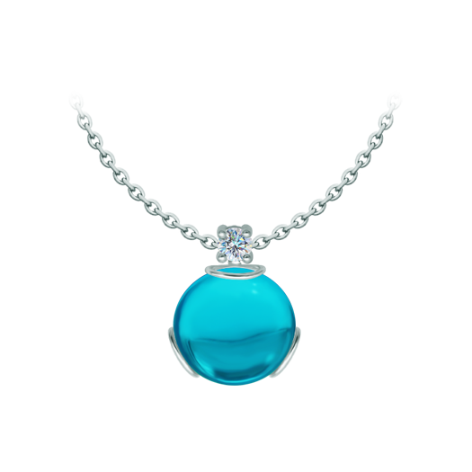 Silberanhänger mit farbigem Kristall und MoissanitRef. Code: CO1997Anhänger aus Sterlingsilber mit einem 18x18 mm großen farbigen Glascabochon und einem 5 mm großen Moissanit im Brillantschliff.Moissanit ist ein im Labor hergestellter Edelstein, der aufgrund seiner Schönheit und seiner einzigartigen Eigenschaften einen besonderen Platz in der Schmuckherstellung einnimmt. Er besticht durch seinen diamantenähnlichen Glanz und seine hohe Festigkeit (9,25 auf der Mohs-Skala).Ursprünglich wurde er Ende des 19. Jahrhunderts in einem Meteoriten entdeckt, und dieser 