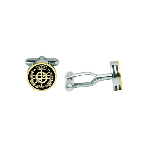 Gold and steel computer engineering cufflinks in three heightsRef. code: GE0418Cufflinks with the coat of arms of a computer engineer, carved in low relief in 18kt gold and enameled in the oven, with a thickness of 4mm in three heights in steel.We have all professions and careers available: Advocacy (Lawyer / Law), Commercial Agent, Quantity Surveyor, Architect (Architecture), ATS (Nursing), Fine Arts, Biological Sciences (Biology), Exact Sciences, Physical Sciences, Political Sciences, Political and Economic Sciences, Chemical Sciences, Commerce, Draftsman, Economics, Business, Pharmacy, Philosophy and Letters, Geography, Geological (Geology), Social Graduate, Computer Science, Agricultural Engineering, Civil Engineering, Electronic Engineering, Forestry Engineering, Mining Engineering, Naval Engineering, Higher Industrial Engineering, Industrial Technical Engineering, Telecommunications Engineering, Textile Engineering, Jewelry, Teaching, Medicine, Music, Psychology, Topography, Dentistry, Optics, Journalism, Veterinary Medicine.And if we don't have yours, please contact us.