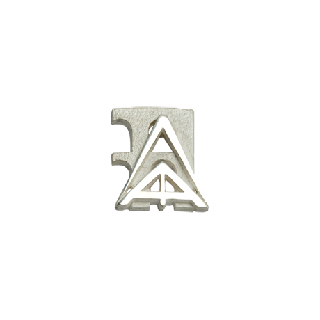 Custom "Segovia Association of Quantity Surveyors" badge in sterling silverRef. code: IS0007Badge made of sterling silver.Design commissioned by the Official Association of Quantity Surveyors and Technical Architects of Segovia.