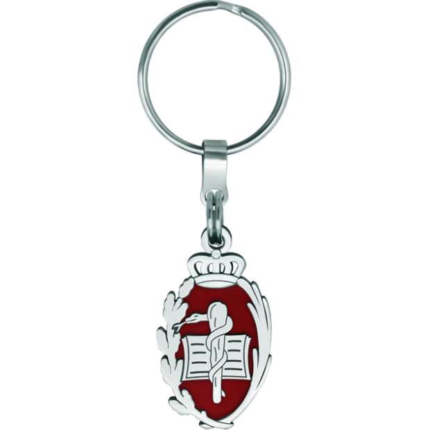 Llavero de plata y acero esmaltado "Medicina"Referencia: LL0294Llavero exclusivo, con escudo de carrera profesional de medicina calado y tallado en plata de ley, montado sobre una base de acero esmaltada en un color.Tenemos todas las profesiones y carreras disponibles: Abogacía (Abogado / Derecho), Agente Comercial, Aparejador, Arquitecto (Arquitectura), ATS (Enfermería), Bellas Artes, Ciencias Biológicas (Biología), Ciencias Exactas, Ciencias Físicas, Ciencias Políticas, Ciencias Políticas y Económicas, Ciencias Químicas, Comercio, Delineante, Economía, Empresariales, Farmacia, Filosofía y Letras, Geografía, Geológicas (Geología), Graduado Social, Informática, Ingeniero Agrónomo, Ingeniero de Caminos, Ingeniero Electrónico, Ingeniero de Montes, Ingeniero de Minas, Ingeniero Naval, Ingeniero Industrial Superior, Ingeniero Técnico Industrial, Ingeniero Telecomunicaciones, Ingeniero Textil, Joyero, Magisterio (Profesor), Medicina, Música, Psicología, Topógrafo (Topografía), Odontología, Óptica, Periodismo, Veterinaria.Y si no tenemos la suya, consultenos.
