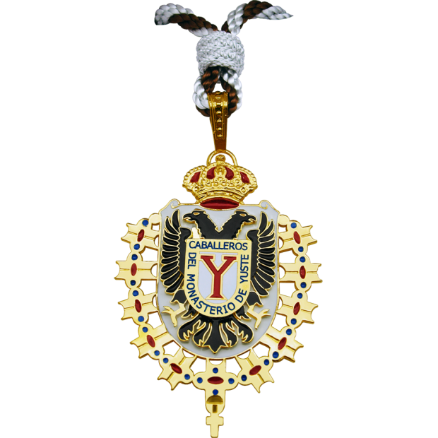 "Knights of Yuste" Institutional Gold-Plated MedalRef. code: MD0004Institutional medal plated in gold and enameled in various colors.