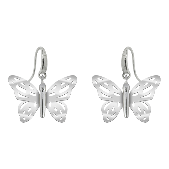Pendientes "Mariposa" Art Nouveau en plata y aceroReferencia: PE1636Pendientes de Mariposa con alas Art Nouveau en acero pulido y cuerpo en plata de ley.Piezas de museo inspiradas en las obras mas representativas del movimiento Art Nouveau y Art Déco, y del modernismo de finales del siglo XIX y principios del siglo XX.