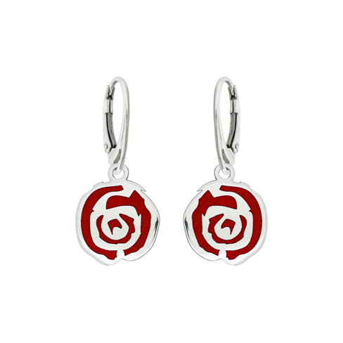 Boucles d'oreilles en argent "Rose"Referencia: PE2640Boucles d'oreilles Art nouveau en argent sterling, émaillées à la main.Pièces de musée inspirées des œuvres les plus représentatives des mouvements Art nouveau et Art déco, et du modernisme de la fin du XIXe siècle et du début du XXe siècle.