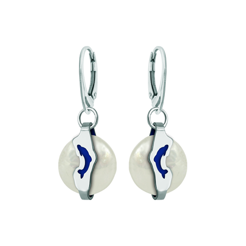 Ohrringe aus Silber und Perlen "Delphine"
Ref. Code: PE3277
Delfinohrringe aus emailliertem Sterlingsilber mit einer 16-mm-Münzperle im Inneren.