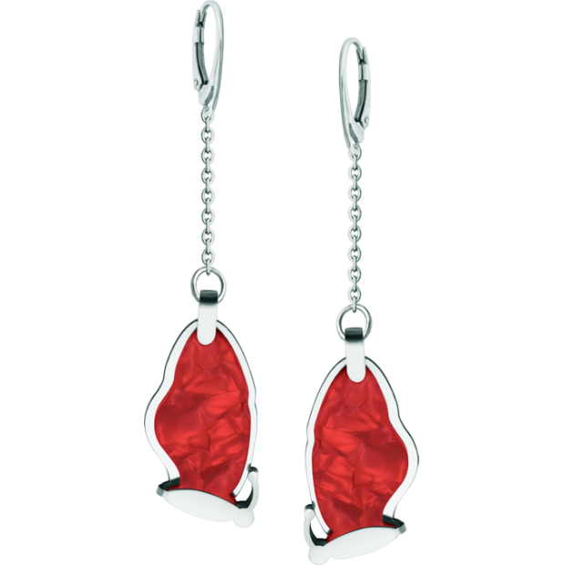 Boucles d'oreilles papillon Art déco en acier et nacreReferencia: PE3305Boucles d'oreilles en acier inoxydable poli et nacre de cellulose.Pièces de musée inspirées des œuvres les plus représentatives des mouvements Art nouveau et Art déco, et du modernisme de la fin du XIXe siècle et du début du XXe siècle.