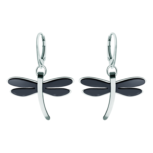 Boucles d'oreilles libellules Arribes en acier et ruthéniumReferencia: PE3319Boucles d'oreilles en acier inoxydable poli, lisse au toucher et plaqué ruthénium.Joaquín Prior a conçu ces boucles d'oreilles en s'inspirant des libellules du parc naturel d'Arribes de Duero, à Salamanque.