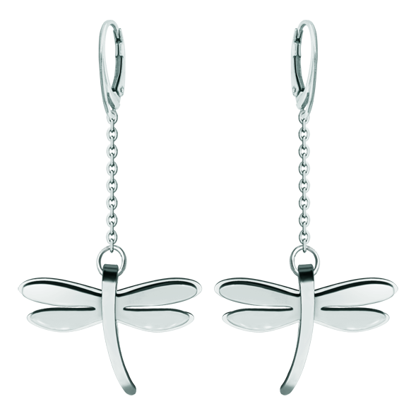 Pendientes de Libélulas Art Déco de aceroReferencia: PE3321Pendientes fabricados en acero pulido suave al tacto.Piezas de museo inspiradas en las obras mas representativas del movimiento Art Nouveau y Art Déco, y del modernismo de finales del siglo XIX y principios del siglo XX.