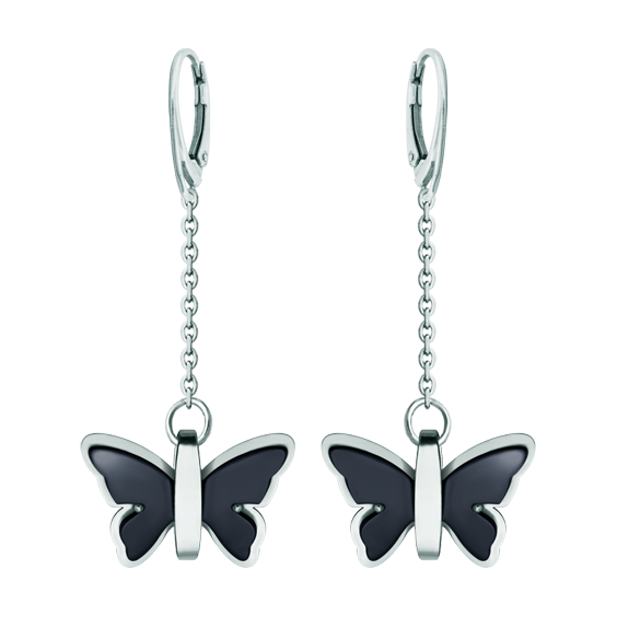 Boucles d'oreilles papillon Art déco en acier inoxydable et ruthéniumReferencia: PE3329Boucles d'oreilles en acier inoxydable poli, lisse au toucher et plaqué ruthénium.Pièces de musée inspirées des œuvres les plus représentatives des mouvements Art nouveau et Art déco, et du modernisme de la fin du XIXe siècle et du début du XXe siècle.