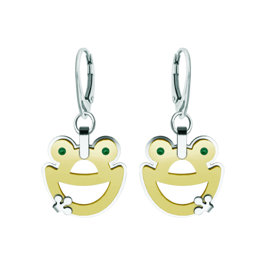Pendientes de Ranas en oro y aceroReferencia: PE3332Pendientes fabricados en oro de 18ktes y acero pulido suave al tacto.