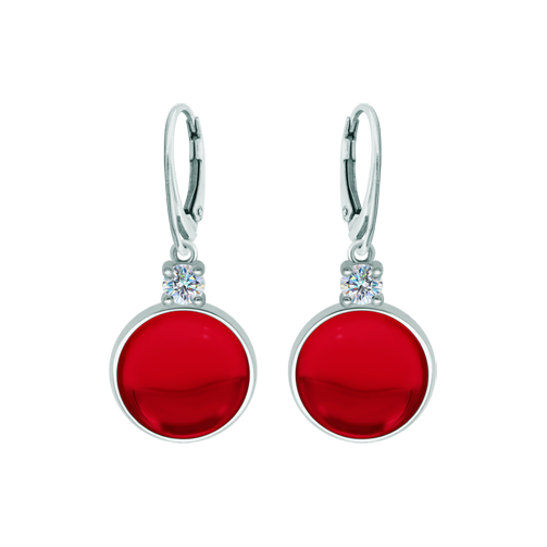 Boucles d'oreilles en argent avec moissanite et cristaux de couleurReferencia: PE3347Boucles d'oreilles en argent sterling avec un cabochon en verre coloré de 16x16mm et une moissanite de 5mm taillée en brillant.La moissanite est une pierre précieuse créée en laboratoire qui a gagné une place spéciale dans la joaillerie en raison de sa beauté et de ses qualités uniques. Elle éblouit par son éclat semblable à celui d'un diamant et par sa grande résistance (9,25 sur l'échelle de Mohs).Découverte à l'origine dans une météorite à la fin du 19e siècle, cette origine 