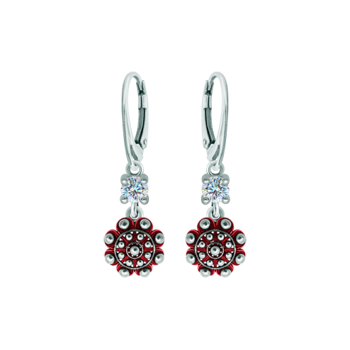 Pendientes Botón Charro de plata esmaltada con moissanitaReferencia: PE3359Pendientes fabricados en plata de ley esmaltada al horno acompañados de una moissanita talla brillante de 5mm engastada.La moissanita es una gema preciosa creada en laboratorio que se ha ganado un lugar especial en la joyería por su belleza y cualidades únicas, deslumbra por su brillo superior al del diamante y su gran resistencia (9,25 en la escala de Mohs).Descubierta originalmente en un meteorito a finales del siglo XIX, y ese origen “estelar” le otorga un encanto singular.Llena de destellos únicos, combina lujo y elegancia en una sola joya.