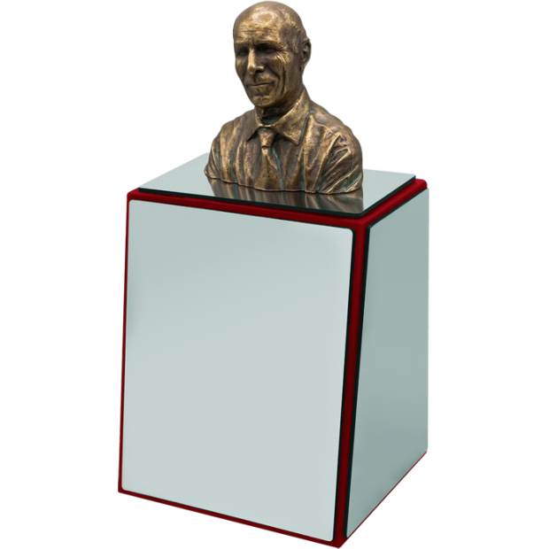 Trophée personnalisé avec un buste en bronzeReferencia: PL0442Le buste est entièrement personnalisé et est sculpté à partir d'une photographie, ce qui permet d'obtenir un résultat surprenant et fidèle.