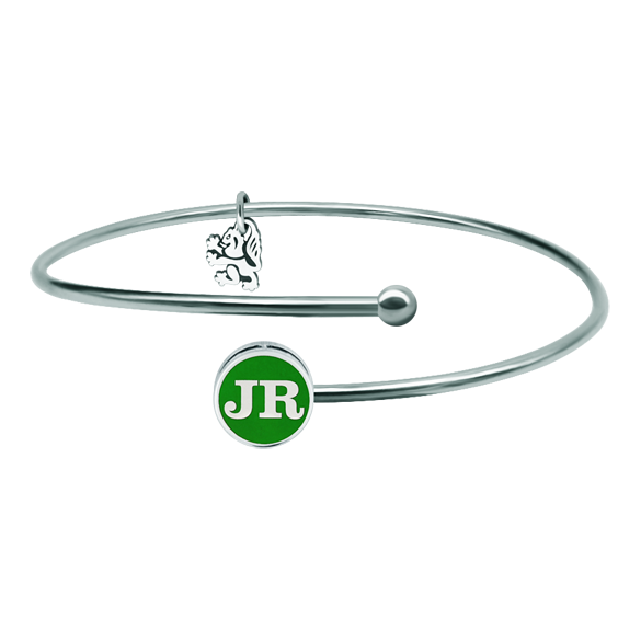 "Capital letters" silver and steel braceletRef. code: PU2539Bracelet made of soft stainless steel.Capital letters made of sterling silver, hand enameled.
