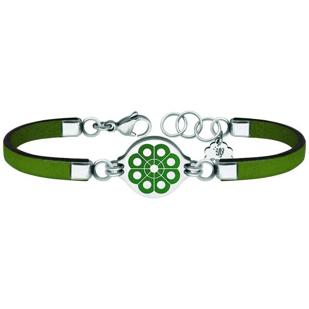 Silber, Leder und Edelstahlarmband "Button charro de Salamanca"Ref. Code: PU26143 mm dickes Lederarmband mit einem in Sterlingsilber geschnitzten und einbrennlackierten Charro-Knopf.