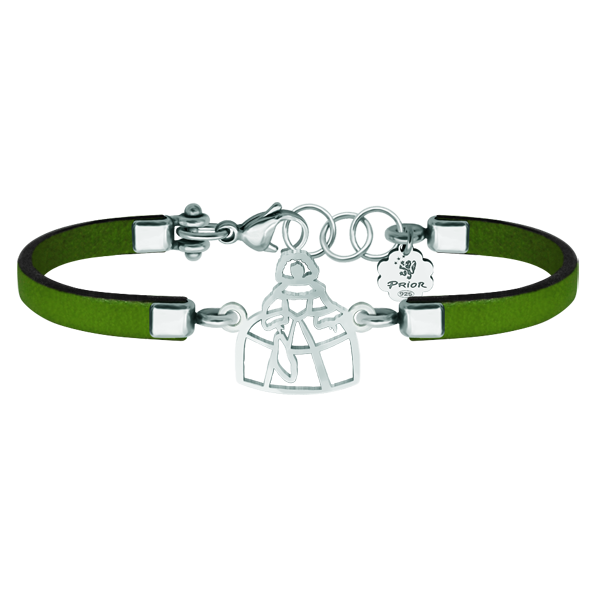 Bracelet en argent et en cuir "Menina"Referencia: PU2657Bracelet Menina sculpté en acier poli, lisse au toucher, avec bracelet en cuir de 3 mm. Un travail artisanal très soigné avec une garantie éternelle.Inspiré par les classiques Ménines de Vélasquez exposées au musée du Prado à Madrid.