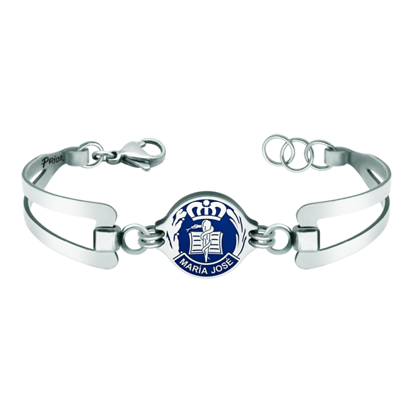 Personalisiertes Rennsportarmband aus Silber und Stahl "Medicine"Ref. Code: PU2699Armband aus rostfreiem Stahl mit dem Wappen der Medizin, personalisiert mit Ihrem Namen im Flachrelief in Sterlingsilber und einbrennlackiert.Wir haben alle Berufe und Laufbahnen im Angebot: Anwaltschaft (Anwalt / Recht), Handelsvertreter, Quantity Surveyor, Architekt (Architektur), ATS (Krankenpflege), Bildende Kunst, Biologische Wissenschaften (Biologie), Exakte Wissenschaften, Physikalische Wissenschaften, Politische Wissenschaften, Politik- und Wirtschaftswissenschaften, Chemische Wissenschaften, Handel, Zeichner, Wirtschaft, Betriebswirtschaft, Pharmazie, Philosophie und Literatur, Geographie, Geologie (Geologie), Sozialwissenschaftler, Informatik, Agraringenieurwesen, Bauingenieurwesen, Elektrotechnik, Forstingenieurwesen, Bergbauingenieurwesen, Schiffbau, Höheres Wirtschaftsingenieurwesen, Technisches Wirtschaftsingenieurwesen, Fernmeldetechnik, Textilingenieurwesen, Schmuck, Lehramt, Medizin, Musik, Psychologie, Topographie, Odontologie, Optik, Journalismus, Veterinärmedizin.Und wenn wir Ihre nicht haben, kontaktieren Sie uns bitte.