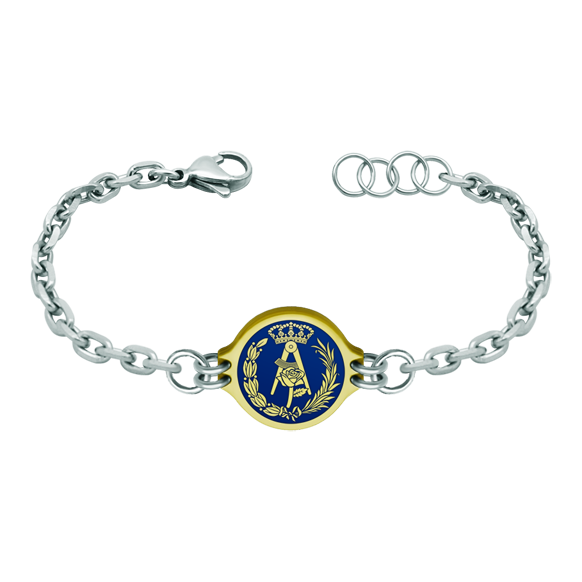 Gold plated and stainless steel bracelet "Architecture"Ref. code: PU2753Stainless steel bracelet with the coat of arms of Architecture carved in low relief, gold plated and stove enameled.We have all professions and careers available: Advocacy (Lawyer / Law), Commercial Agent, Quantity Surveyor, Architect (Architecture), ATS (Nursing), Fine Arts, Biological Sciences (Biology), Exact Sciences, Physical Sciences, Political Sciences, Political and Economic Sciences, Chemical Sciences, Commerce, Draftsman, Economics, Business, Pharmacy, Philosophy and Letters, Geography, Geological (Geology), Social Graduate, Computer Science, Agricultural Engineering, Civil Engineering, Electronic Engineering, Forestry Engineering, Mining Engineering, Naval Engineering, Higher Industrial Engineering, Industrial Technical Engineering, Telecommunications Engineering, Textile Engineering, Jewelry, Teaching, Medicine, Music, Psychology, Topography, Dentistry, Optics, Journalism, Veterinary Medicine.And if we don't have yours, please contact us.