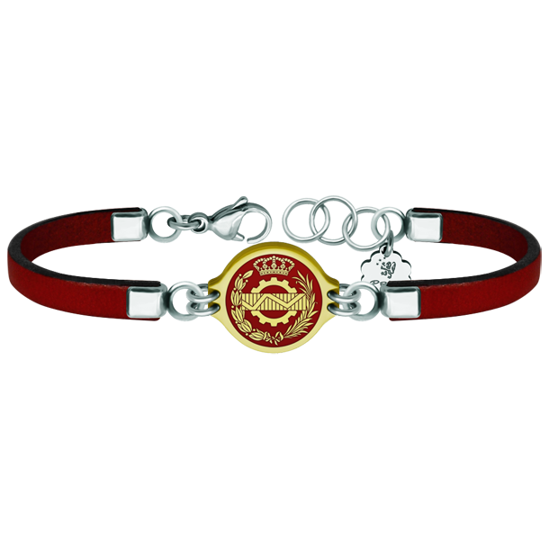 Bracelet plaqué or, acier et cuir "Business"Referencia: PU2759Bracelet en cuir de 3 mm d'épaisseur avec les armoiries d'Empresariales sculptées en bas-relief, plaquées or et émaillées au four.Toutes les professions et carrières sont disponibles : Avocat, Agent commercial, Métreur, Architecte, ATS, Beaux-Arts, Sciences biologiques, Sciences exactes, Sciences physiques, Sciences politiques, Sciences politiques et économiques, Sciences chimiques, Commerce, Dessinateur, Economie, Gestion, Pharmacie, Philosophie et Lettres, Géographie, Géologie, Sciences sociales, Informatique, Génie agricole, Génie civil, Génie électronique, Génie forestier, Génie minier, Génie naval, Génie industriel supérieur, Génie technique industriel, Génie des télécommunications, Génie textile, Bijouterie, Enseignement, Médecine, Musique, Psychologie, Topographie, Odontologie, Optique, Journalisme, Médecine vétérinaire.Et si nous n'avons pas le vôtre, n'hésitez pas à nous contacter.