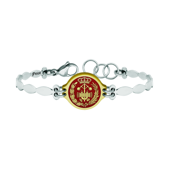 Gold plated bracelet and steel "Industrial Engineer"Ref. code: PU2765Stainless steel bracelet with the Industrial Engineer's shield carved in low relief, gold plated and stove enameled.We have all professions and careers available: Advocacy (Lawyer / Law), Commercial Agent, Quantity Surveyor, Architect (Architecture), ATS (Nursing), Fine Arts, Biological Sciences (Biology), Exact Sciences, Physical Sciences, Political Sciences, Political and Economic Sciences, Chemical Sciences, Commerce, Draftsman, Economics, Business, Pharmacy, Philosophy and Letters, Geography, Geological (Geology), Social Graduate, Computer Science, Agricultural Engineering, Civil Engineering, Electronic Engineering, Forestry Engineering, Mining Engineering, Naval Engineering, Higher Industrial Engineering, Industrial Technical Engineering, Telecommunications Engineering, Textile Engineering, Jewelry, Teaching, Medicine, Music, Psychology, Topography, Dentistry, Optics, Journalism, Veterinary Medicine.And if we don't have yours, please contact us.