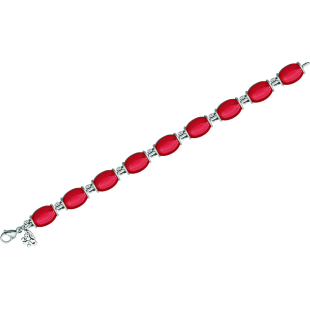 Silberarmband mit farbigen KristallenRef. Code: PU2774Armband aus Sterlingsilber mit farbigen Glascabochons.