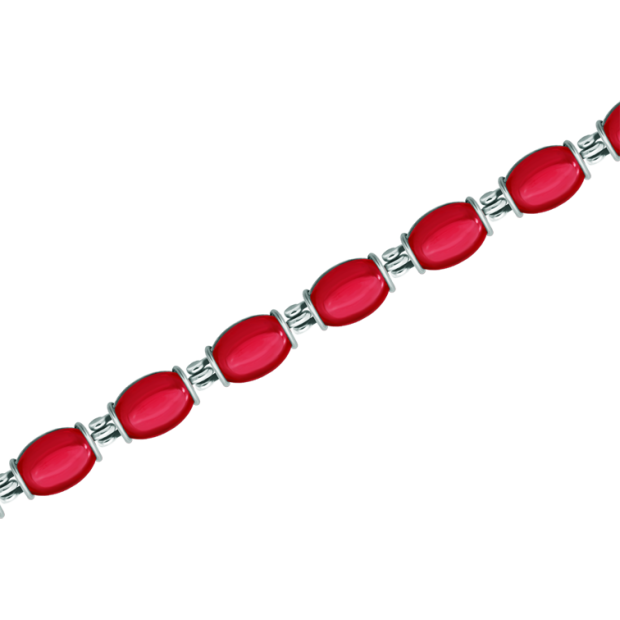 Silberarmband mit farbigen KristallenRef. Code: PU2774Armband aus Sterlingsilber mit farbigen Glascabochons.