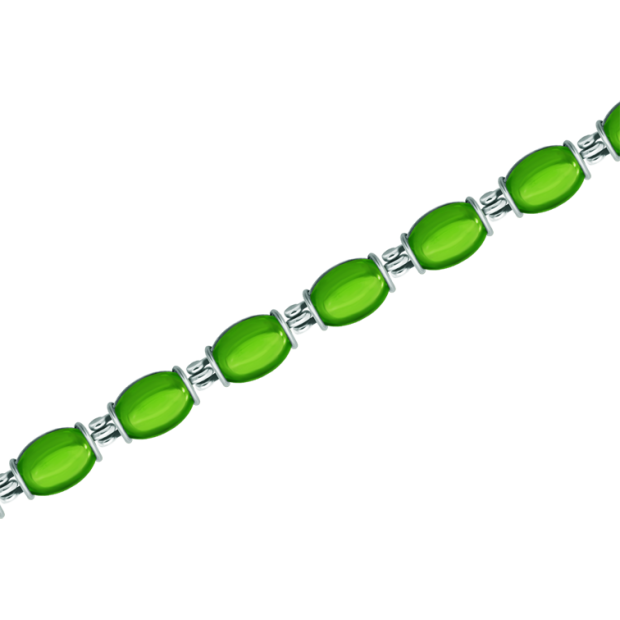 Silberarmband mit KristallcabochonsRef. Code: PU2774Armband aus Sterlingsilber mit farbigen Glascabochons.