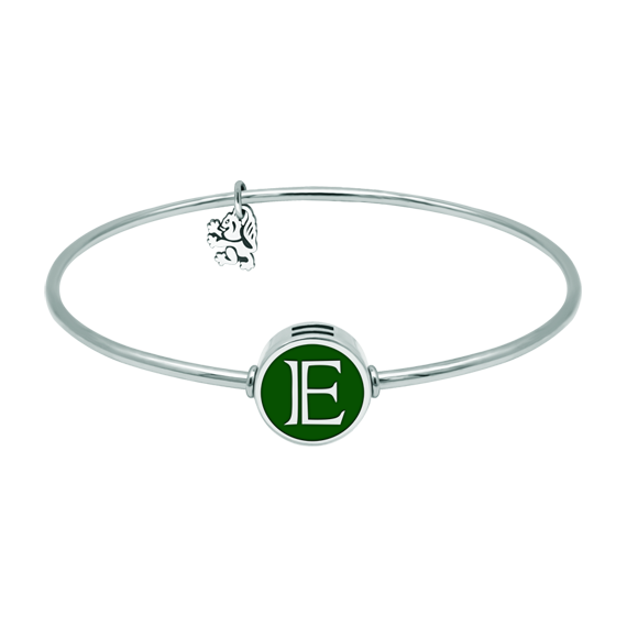 Personalisiertes Armband mit Initialen aus emailliertem Sterlingsilber und StahlRef. Code: PU2780Personalisiertes Armband aus poliertem Edelstahl mit eingravierten und emaillierten Initialen in Sterlingsilber.