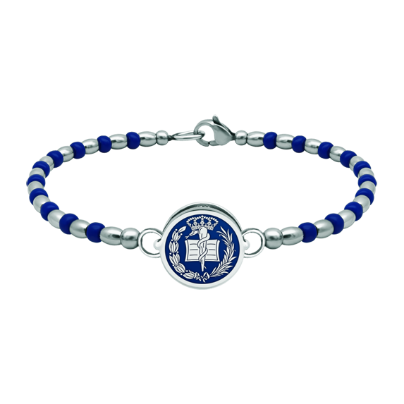 Pulsera de plata y acero "Medicina"Referencia: PU2795Pulsera rígida de bolas de acero con el escudo de Medicina tallado bajo relieve en plata de ley y esmaltado al horno.Tenemos todas las profesiones y carreras disponibles: Abogacía (Abogado / Derecho), Agente Comercial, Aparejador, Arquitecto (Arquitectura), ATS (Enfermería), Bellas Artes, Ciencias Biológicas (Biología), Ciencias Exactas, Ciencias Físicas, Ciencias Políticas, Ciencias Políticas y Económicas, Ciencias Químicas, Comercio, Delineante, Economía, Empresariales, Farmacia, Filosofía y Letras, Geografía, Geológicas (Geología), Graduado Social, Informática, Ingeniero Agrónomo, Ingeniero de Caminos, Ingeniero Electrónico, Ingeniero de Montes, Ingeniero de Minas, Ingeniero Naval, Ingeniero Industrial Superior, Ingeniero Técnico Industrial, Ingeniero Telecomunicaciones, Ingeniero Textil, Joyero, Magisterio (Profesor), Medicina, Música, Psicología, Topógrafo (Topografía), Odontología, Óptica, Periodismo, Veterinaria.Y si no tenemos la suya, consultenos.