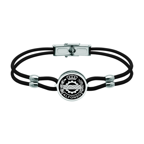 Bracelet en argent et en cuir "Businessmen"Referencia: PU2826Bracelet en cuir de 2 mm d'épaisseur avec les armoiries d'Empresariales, personnalisées avec votre nom, sculptées en bas-relief dans de l'argent sterling et émaillées au four.Toutes les professions et carrières sont disponibles : Avocat, Agent commercial, Métreur, Architecte, ATS, Beaux-Arts, Sciences biologiques, Sciences exactes, Sciences physiques, Sciences politiques, Sciences politiques et économiques, Sciences chimiques, Commerce, Dessinateur, Economie, Gestion, Pharmacie, Philosophie et Lettres, Géographie, Géologie, Sciences sociales, Informatique, Génie agricole, Génie civil, Génie électronique, Génie forestier, Génie minier, Génie naval, Génie industriel supérieur, Génie technique industriel, Génie des télécommunications, Génie textile, Bijouterie, Enseignement, Médecine, Musique, Psychologie, Topographie, Odontologie, Optique, Journalisme, Médecine vétérinaire.Et si nous n'avons pas le vôtre, n'hésitez pas à nous contacter.