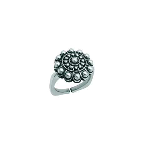 Ring mit Charro-Knopf aus Silber und EdelstahlRef. Code: SR0358Ring aus Edelstahl mit Charro-Knopf aus Sterlingsilber und Stahl.