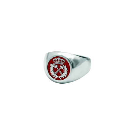 Bague en argent émaillé "Ingenieros de Minas"Referencia: SR0371Bague chevalière en argent sterling avec les armoiries du Colegio Oficial de Ingenieros de Minas émaillées à la main.Toutes les professions et carrières sont disponibles : Avocat, Agent commercial, Métreur, Architecte, ATS, Beaux-Arts, Sciences biologiques, Sciences exactes, Sciences physiques, Sciences politiques, Sciences politiques et économiques, Sciences chimiques, Commerce, Dessinateur, Economie, Gestion, Pharmacie, Philosophie et Lettres, Géographie, Géologie, Sciences sociales, Informatique, Génie agricole, Génie civil, Génie électronique, Génie forestier, Génie minier, Génie naval, Génie industriel supérieur, Génie technique industriel, Génie des télécommunications, Génie textile, Bijouterie, Enseignement, Médecine, Musique, Psychologie, Topographie, Odontologie, Optique, Journalisme, Médecine vétérinaire.Et si nous n'avons pas le vôtre, n'hésitez pas à nous contacter.