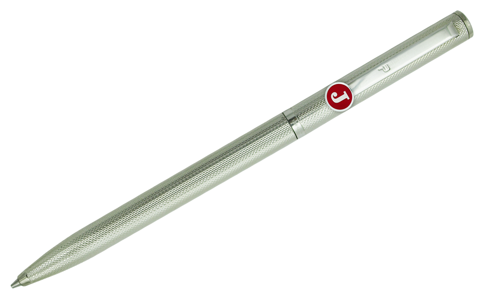 Personalized silver mechanical pencil with initial (Red)Ref. code: BL0106Elegant silver mechanical pencil in classic style, decorated with a fine geometric textured design.Ideal for gifts, special occasions or professional use.The cap and body are made of solid sterling silver with a shiny finish.The mine loading system is compatible with standard refills.The closure is of the swivel and retractable type.Manufactured entirely in Germany.It can be personalized with the name engraved in relief.Size: 140x9mm.