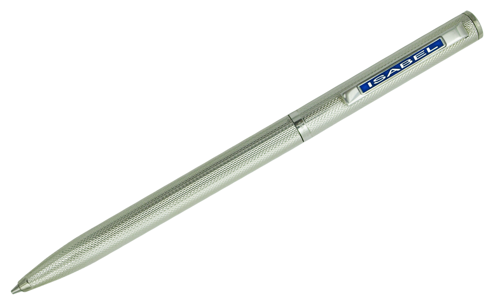 Personalisierter silberner Drehbleistift mit emailliertem NamenRef. Code: BL0116Eleganter silberner Druckbleistift im klassischen Stil, verziert mit einem feinen, geometrischen Strukturmuster.Ideal für Geschenke, besondere Anlässe oder den professionellen Einsatz.Kappe und Schaft sind aus massivem Sterlingsilber mit glänzender Oberfläche gefertigt.Das Minenladesystem ist mit Standardminen kompatibel.Der Verschluss ist drehbar und einziehbar.Vollständig in Deutschland hergestellt.Es kann mit dem eingeprägten Namen personalisiert werden.Gr&ouml;&szlig;e: 140x9mm.