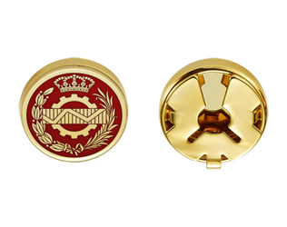 Gold-plated business button covers (Red)Ref. code: CB0004Gold-plated and enameled button cover with the Empresariales coat of arms.We have all professions and careers available: Advocacy (Lawyer / Law), Commercial Agent, Quantity Surveyor, Architect (Architecture), ATS (Nursing), Fine Arts, Biological Sciences (Biology), Exact Sciences, Physical Sciences, Political Sciences, Political and Economic Sciences, Chemical Sciences, Commerce, Draftsman, Economics, Business, Pharmacy, Philosophy and Letters, Geography, Geological (Geology), Social Graduate, Computer Science, Agricultural Engineering, Civil Engineering, Electronic Engineering, Forestry Engineering, Mining Engineering, Naval Engineering, Higher Industrial Engineering, Industrial Technical Engineering, Telecommunications Engineering, Textile Engineering, Jewelry, Teaching, Medicine, Music, Psychology, Topography, Dentistry, Optics, Journalism, Veterinary Medicine.And if we don't have yours, please contact us.Size: 16x16mm.