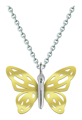 Jugendstil Schmetterling Anhänger aus Gold und SilberRef. Code: CO0802Schmetterlingsanhänger mit vergoldeten Jugendstilflügeln und Körper aus Sterlingsilber.Museumsstücke, die von den repräsentativsten Werken des Jugendstils, des Art déco und des Modernismus des späten 19. und frühen 20. Jahrhunderts inspiriert sind.Gr&ouml;&szlig;e: 32x22mm.