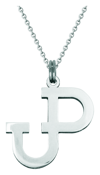 Colgante de plata y acero "Iniciales como hierro de ganadería" (Argent)Referencia: CO0964Colgante fabricado en plata de ley y acero inoxidable.Medida: 40x37mm.