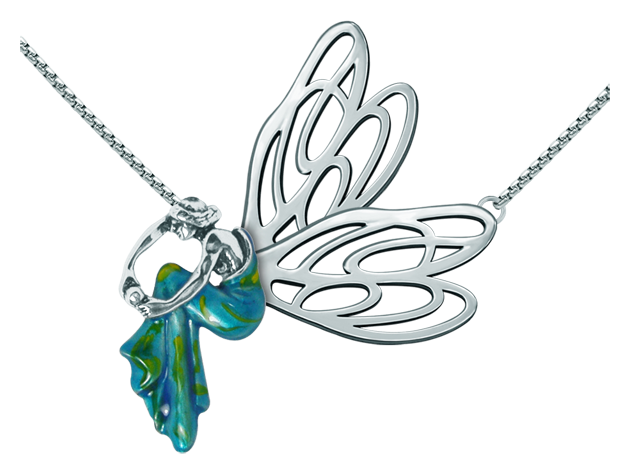 Silberner Jugendstil-Anhänger "Sitzende Frau mit Flügeln" (Blau)Ref. Code: CO1553Anhänger aus glatt poliertem Edelstahl und emailliertem Sterlingsilber.Museumsstücke, die von den repräsentativsten Werken des Jugendstils, des Art déco und des Modernismus des späten 19. und frühen 20. Jahrhunderts inspiriert sind.Gr&ouml;&szlig;e: 49x62mm.